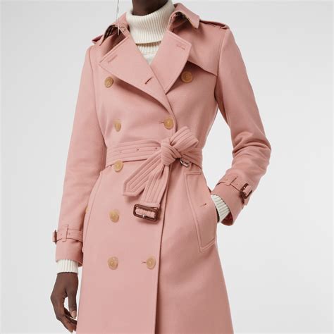 burberry trench coat chalk pink|burberry brit trench coat women's.